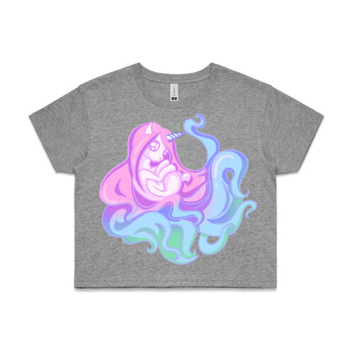 Sweet Floating Unicorn Crop - Crop Tee Thumbnail